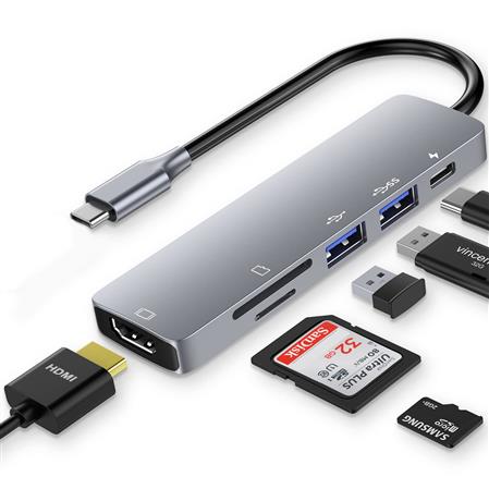 DOCK USB-C HDMI 4K+USB+USB-C PD 60W