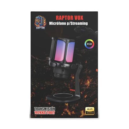 MICROFONO RAPTOR VOX STREMING USB-C