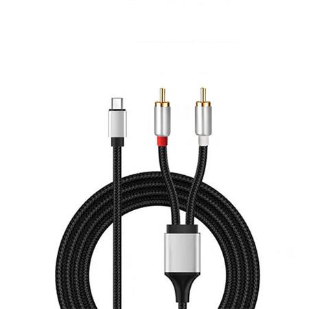 CABLE USB-C A 2 RCA STEREO 2 MTS.