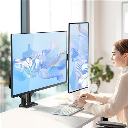 SOPORTE MONITOR GAS ESCRITORIO  DOBLE UDT30-CO24